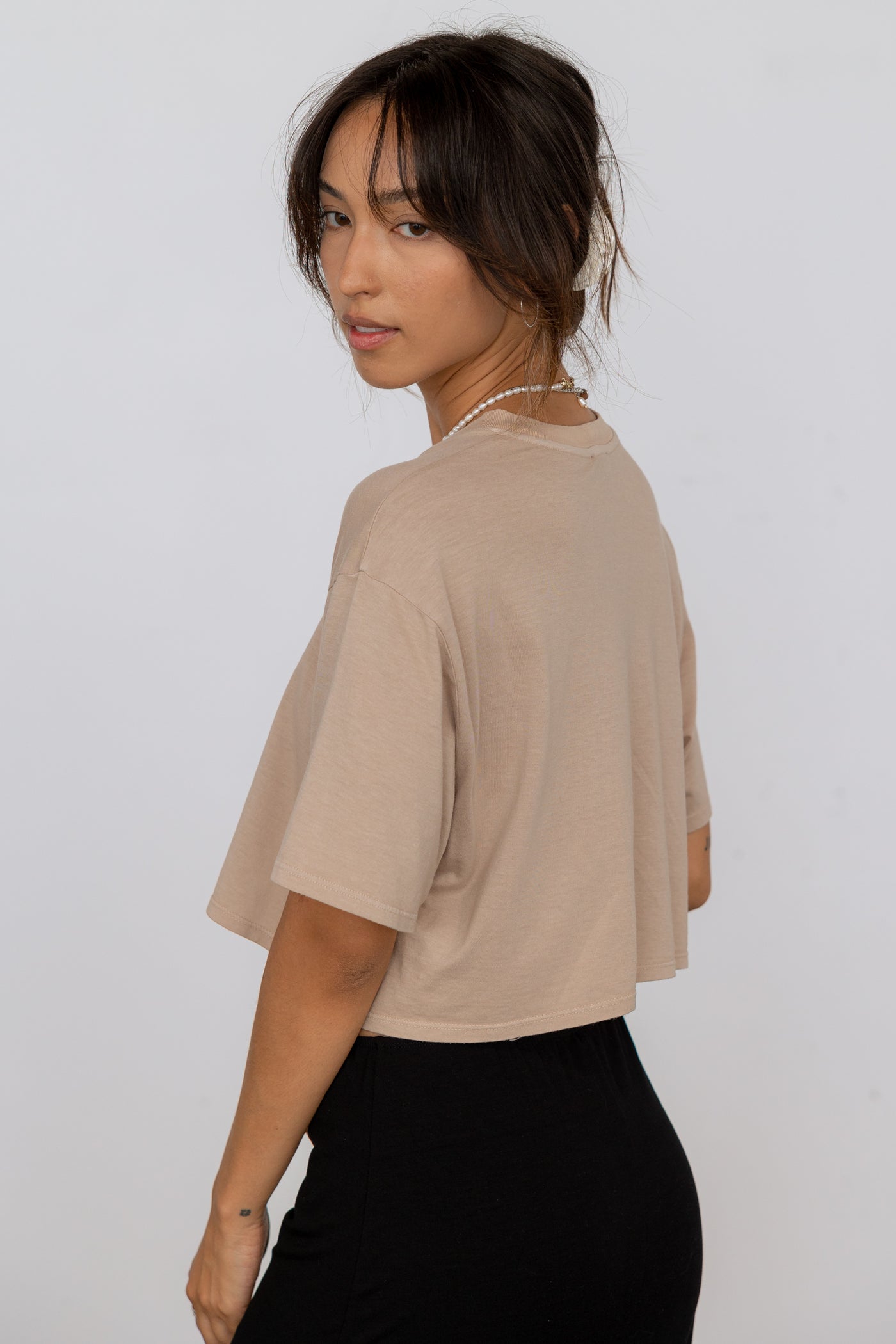 Jersey Boxy Crop Tee